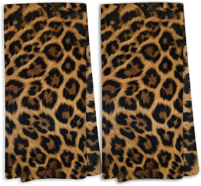 Set 2 Toallas Cocina Estampado Leopardo Baño