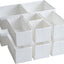 Set 12 cajas almacenamiento tela durable blanco