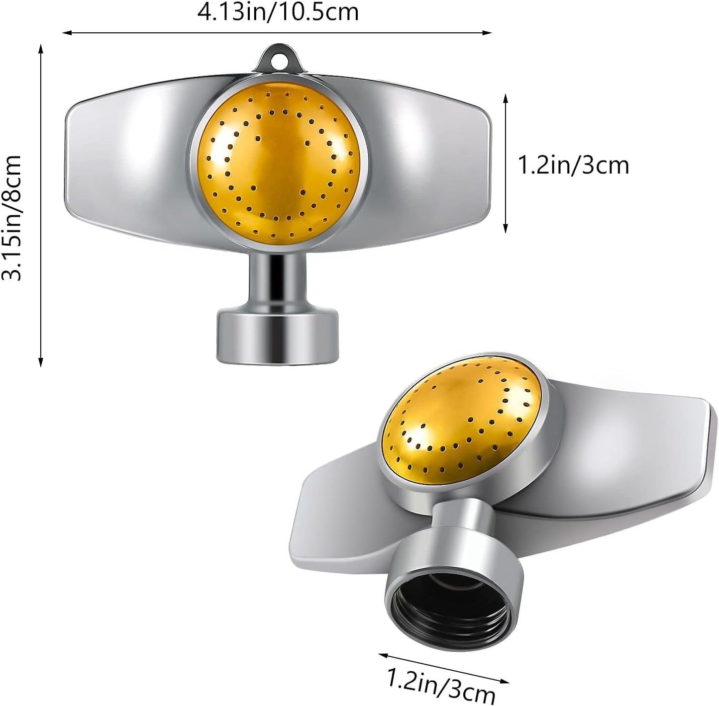 Rociador metal 360° rosca 3/4 pulg patrón ajustable jardín