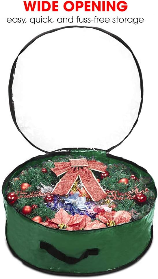 Bolsa almacenamiento Navidad 36" con ventana tela