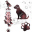 Campanas viento para perros 36" metal decoración