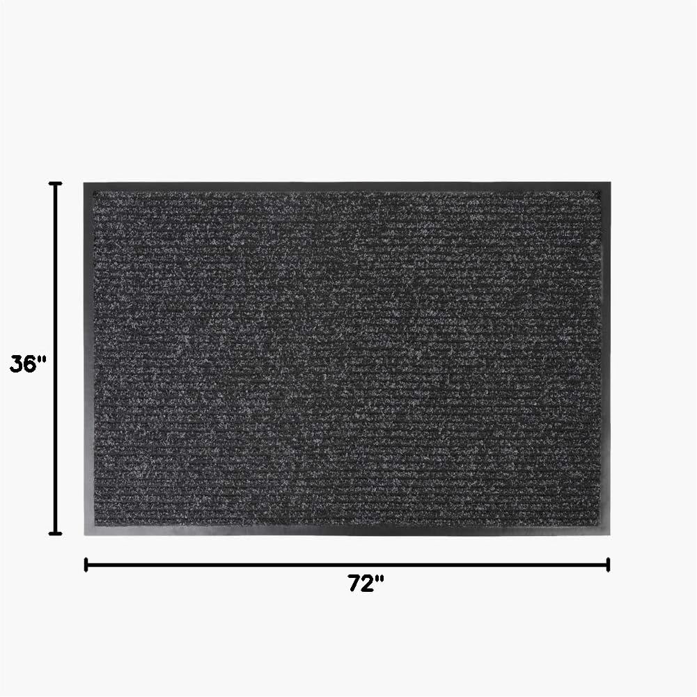 Alfombra goma 3x6ft cepillo absorbente carbón