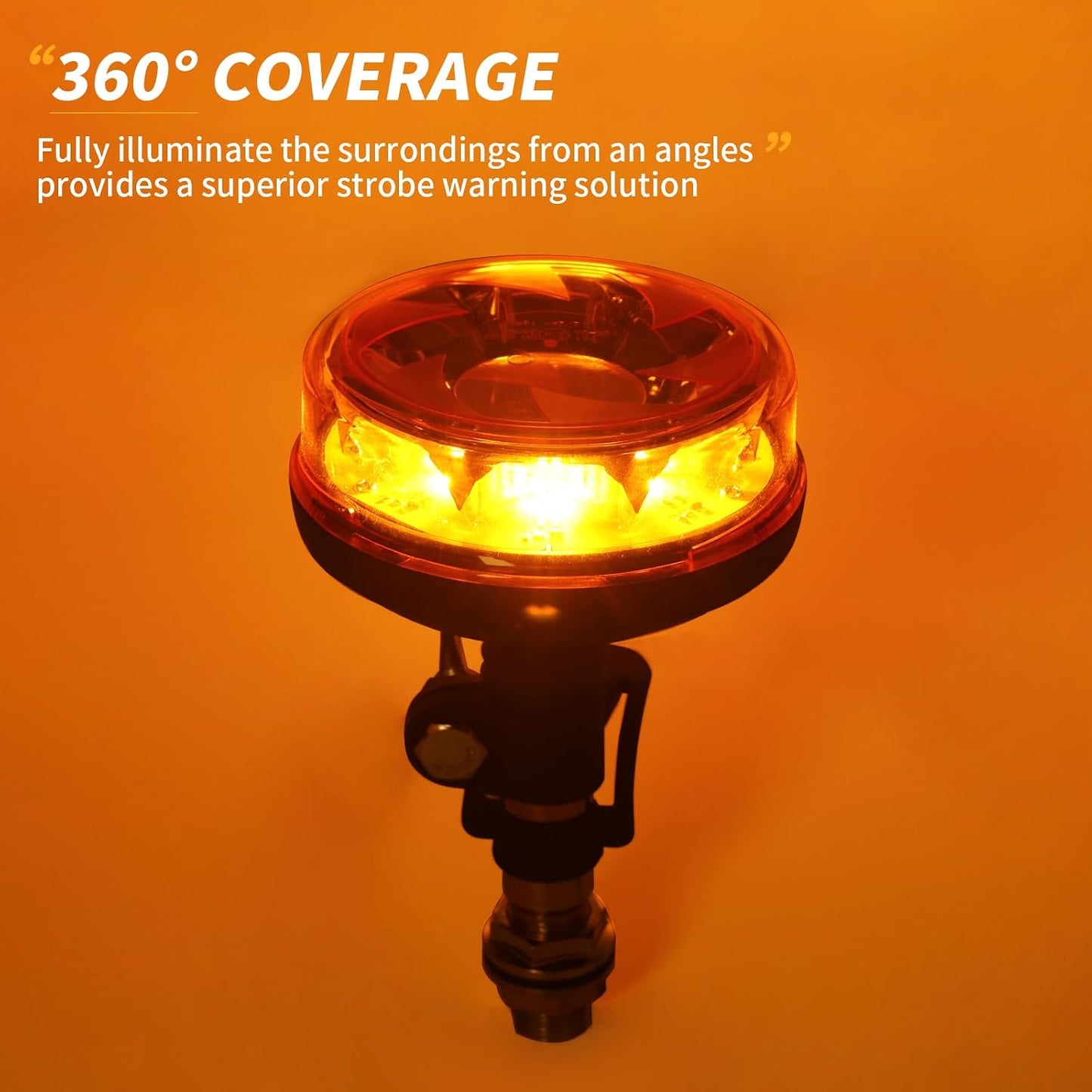 Luz baliza LED amarilla naranja 12-24V forma I