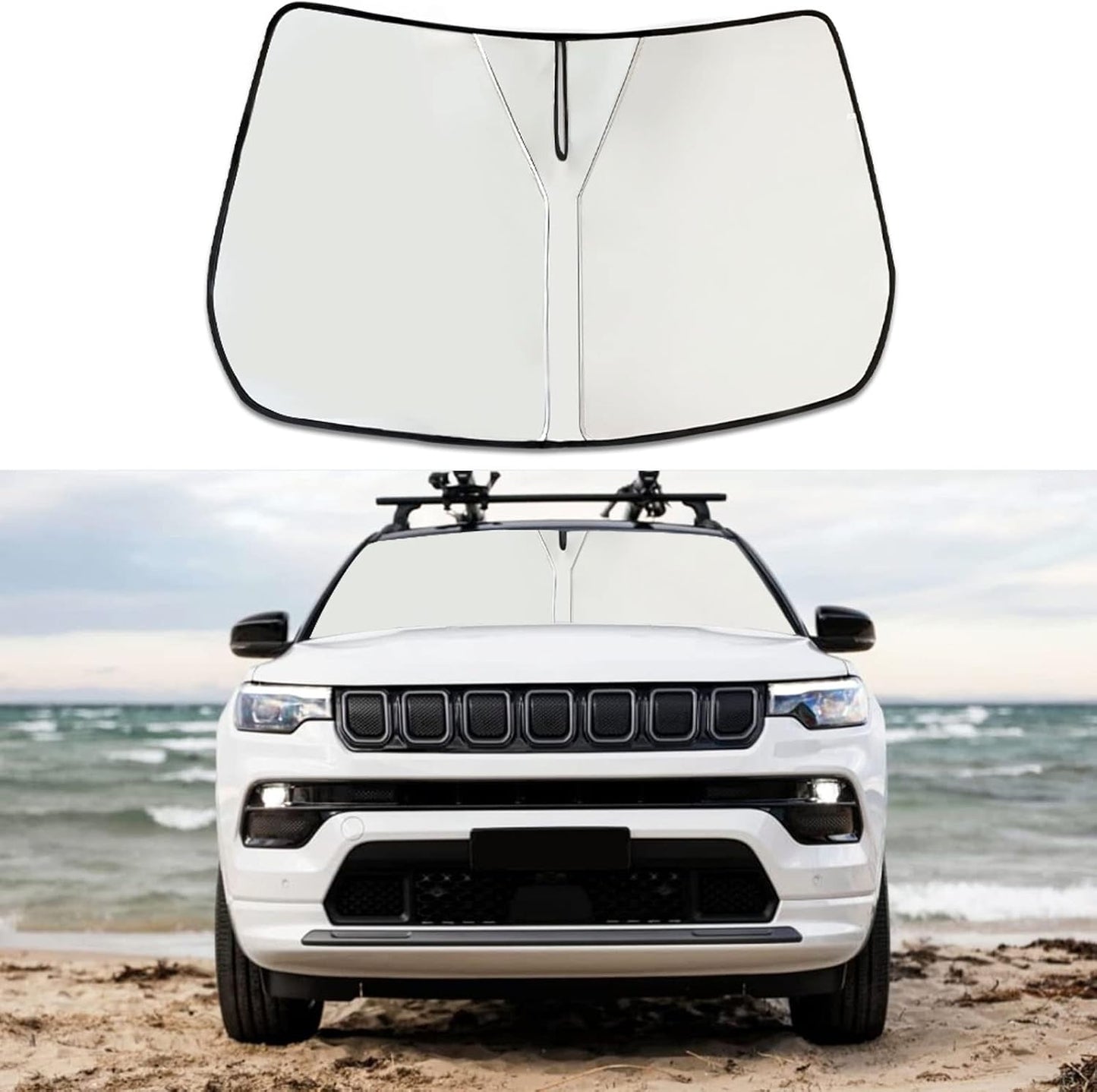 Parasol plegable Jeep Compass 17-23 bloquea UV