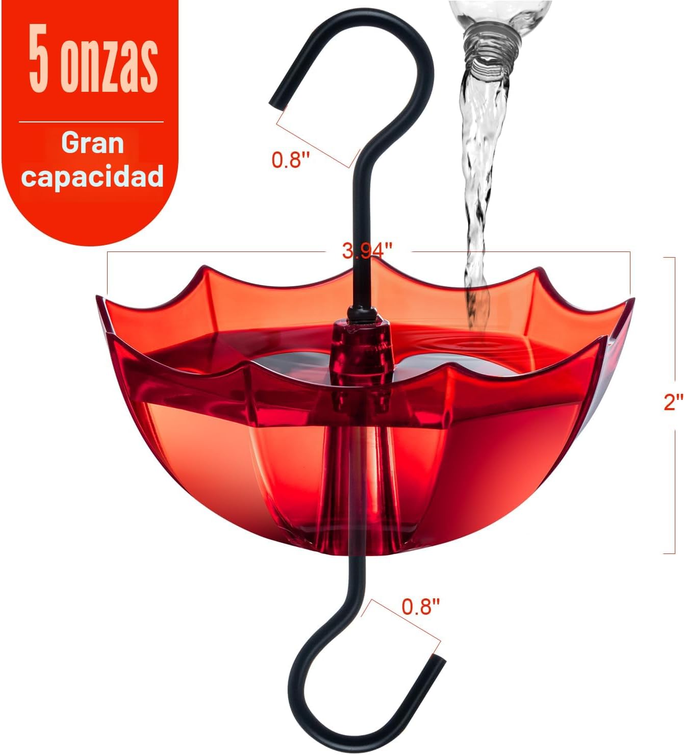 Foso hormigas para comedero colibríes 5oz 4uds