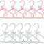 Perchas de perlas para ropa mascotas 10 Uds blanco y rosa
