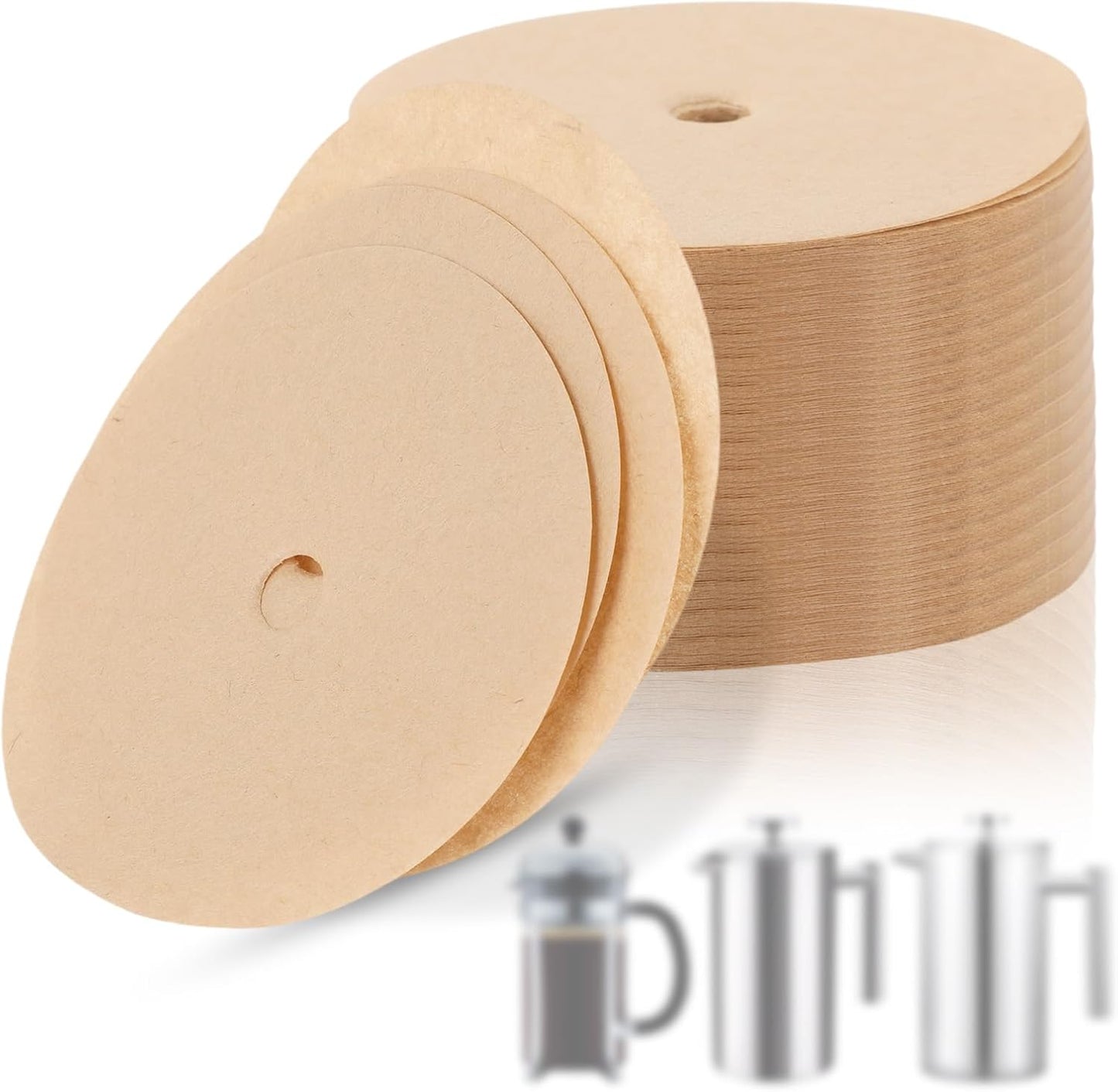 100 Filtros Café Papel para Prensa Francesa Mueller 34oz