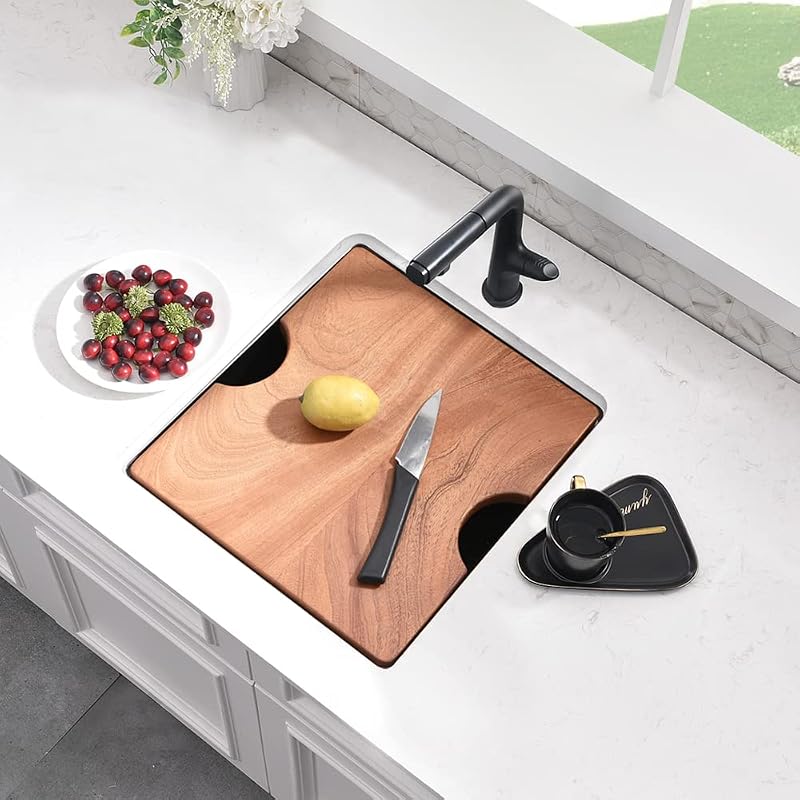 Fregadero cocina acero inox 15x17" cuenco individual negro
