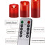 3 Pzas Velas LED Rojas Sin Llama Con Control Remoto