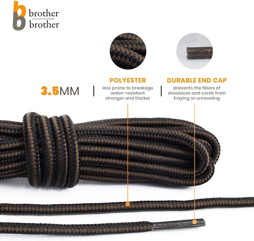 Cordones redondos resistentes para botas trabajo senderismo