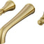 Grifo bañera pared dorado cepillado flujo alto 10.5pulg