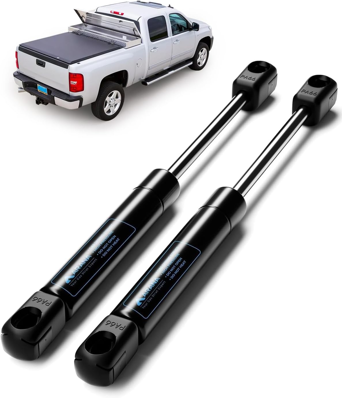 Amortiguadores gas 7.5" soportes elevación camioneta