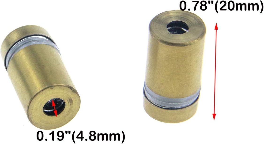 12 Pzas Soporte Acero Inox 1/2x3/4 Pulg para Letreros Pared