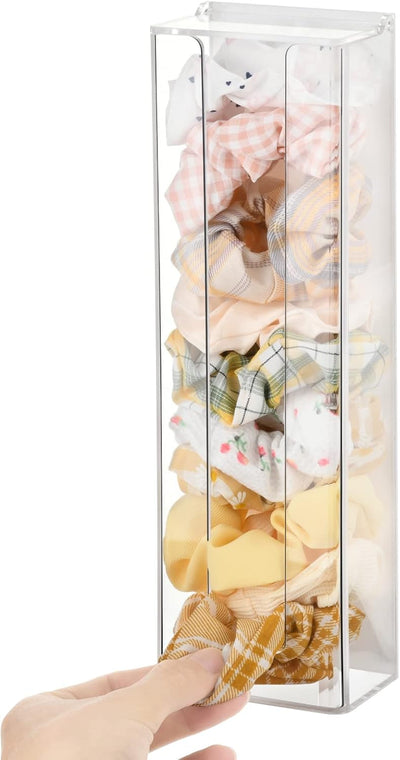 Soporte acrílico para coletero 11" pared lazos cabello mujer