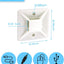 60 Soportes cuadrados 3/4" autoadhesivos para cables