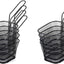 8 Cestas Freír Cuadradas 4.1x3.3pulg Negro