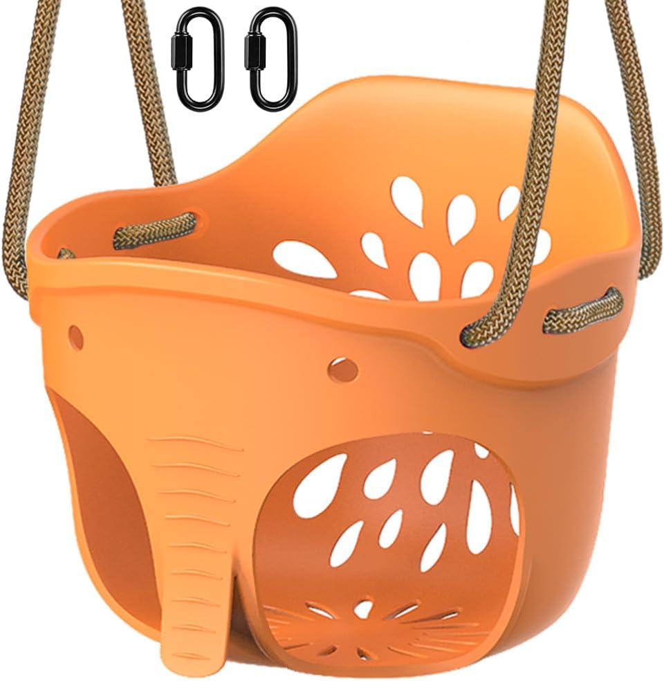 Asiento columpio niños respaldo alto cubeta elefante 272kg