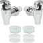 Grifo dispensador bebidas estilo empuje 2 pzas plateado