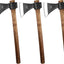 Pack 3 hachas lanzamiento acero alto carbono mango haya