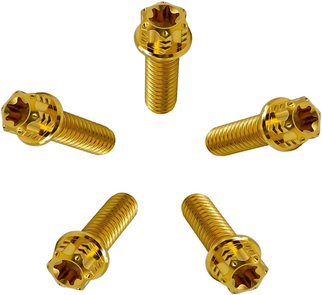 Pernos titanio M6x1.0x18 Torx para motocicletas set 5