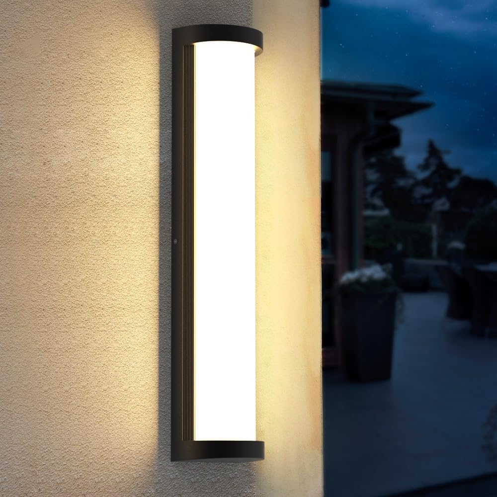 Lámpara LED pared regulable 23.6pulg aluminio negro