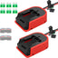 2 Adaptadores Batería 20V Conector 14 Fusible 30A Botón