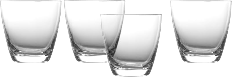 Vaso cristal doble estilo antiguo transparente set 4