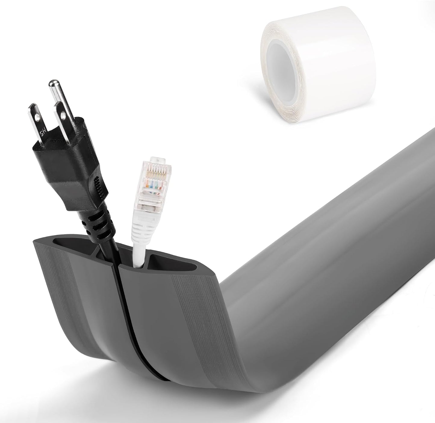 Ocultador cable suelo gris 4ft cubierta alambre gestionar cables