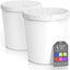 Recipientes helado 2unid 1qt con tapa silicona blanco