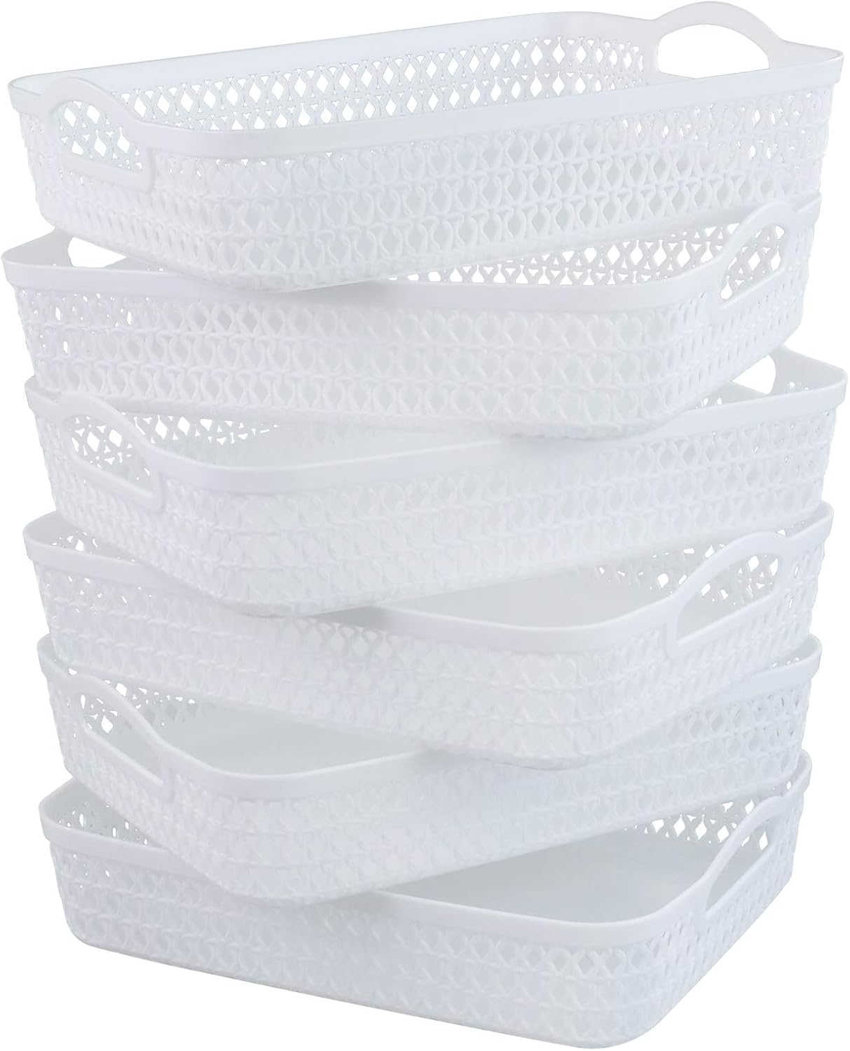 Cestas A4 papel blanco set 6 organiz. plástico