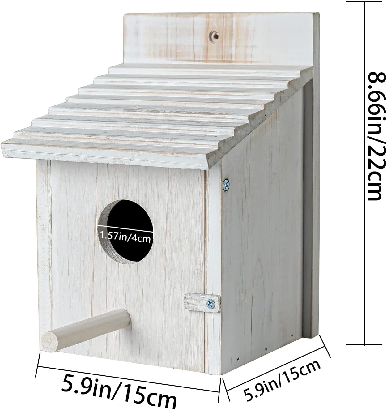 Casa madera pájaros exteriores resistente pinzones