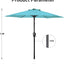 2 Sombrillas Patio 7.5" Varillas Resistentes Turquesa