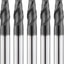 Set 5 brocas carburo 1/4pulg AlTiN para acero aleación