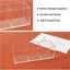 Organiz. maquillaje acrílico 3 secciones 7.1x2.36"