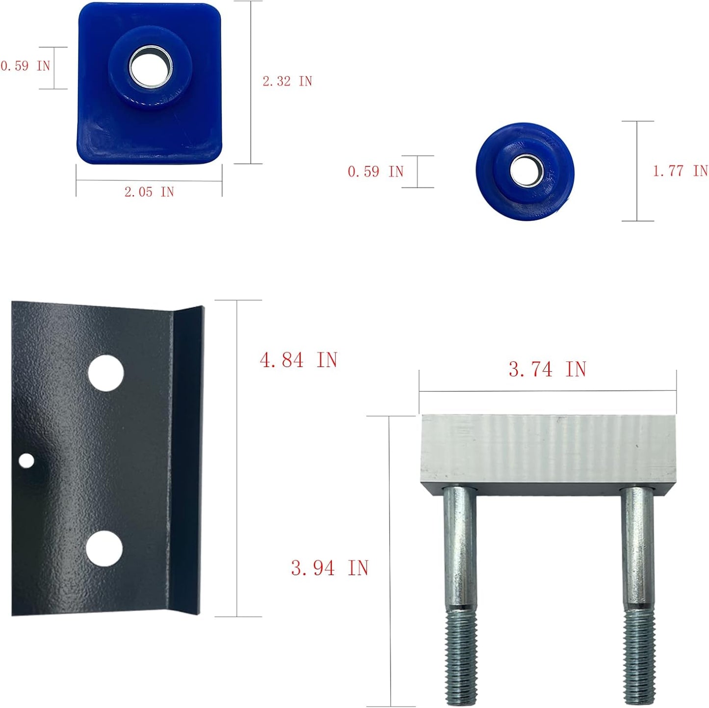 Kit buje pivote bisagra capó Peterbilt 379 azul