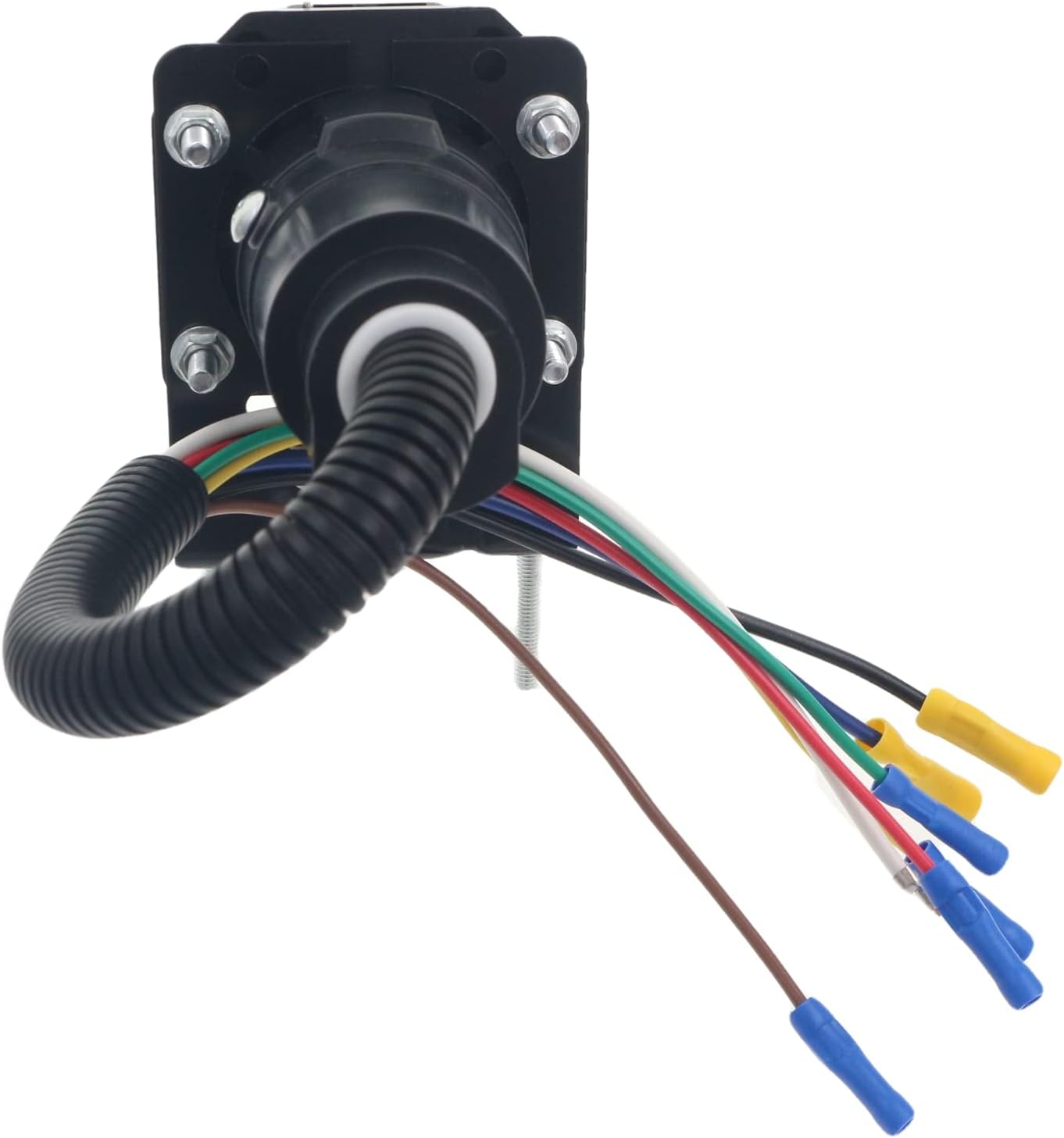 Adaptador eléctrico 7 vías para remolque con soporte