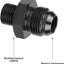 2 Adaptadores Riel Combustible 8an a 6an Aluminio Anodizado Negro