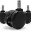 Ruedas freno universal 2pulg silla oficina set 5 negro