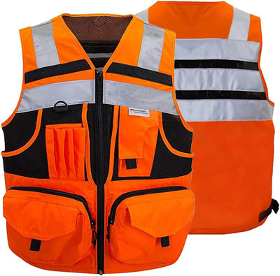Chaleco seguridad amarillo 10 bolsillos M-7XL