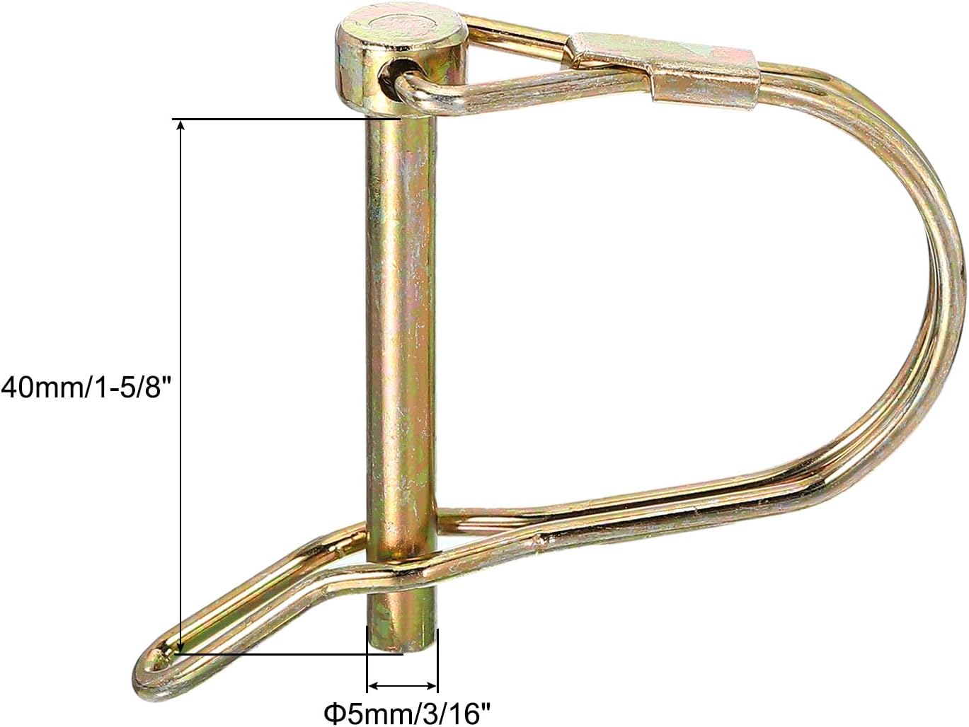10 Pzas Pin Bloqueo Eje 3/16x1-5/8 Dorado para Barco Kayak