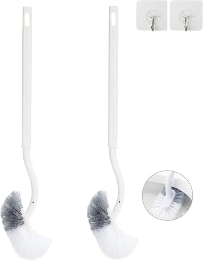 2 Cepillos Curvos Inodoro Sin Soporte Compacto Duradero