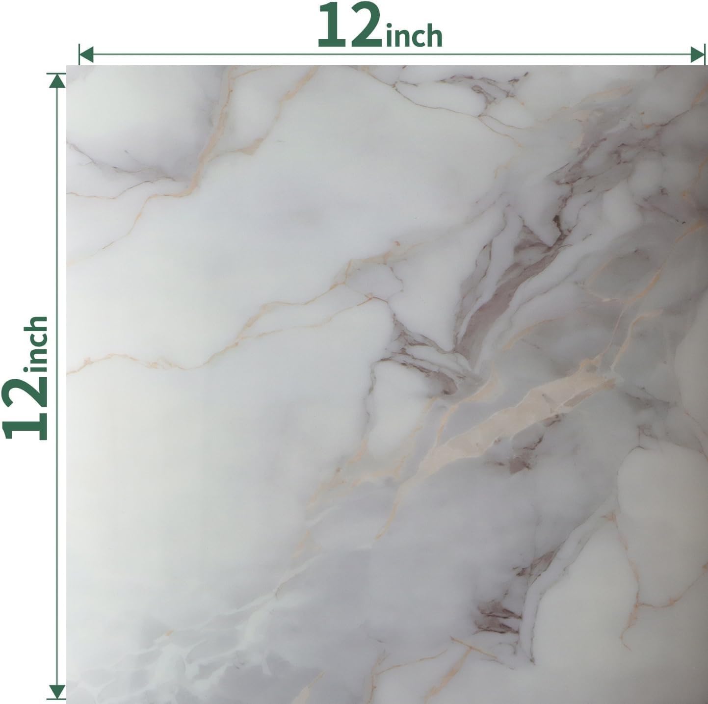 10 Pzas Azulejos PVC 12x12pulg Impermeables para Cocina Baño