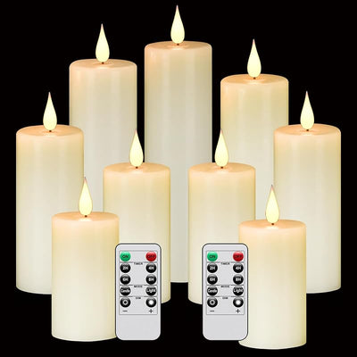 Velas LED sin llama con control remoto 9 pack decoración hogar boda
