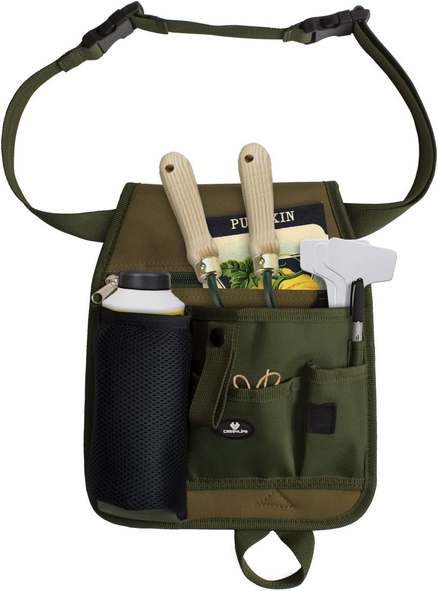 Organiz. herramientas jardín delantal unisex ajustable