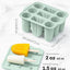 Moldes paletas 9 cavidades silicona sin BPA para niños verde