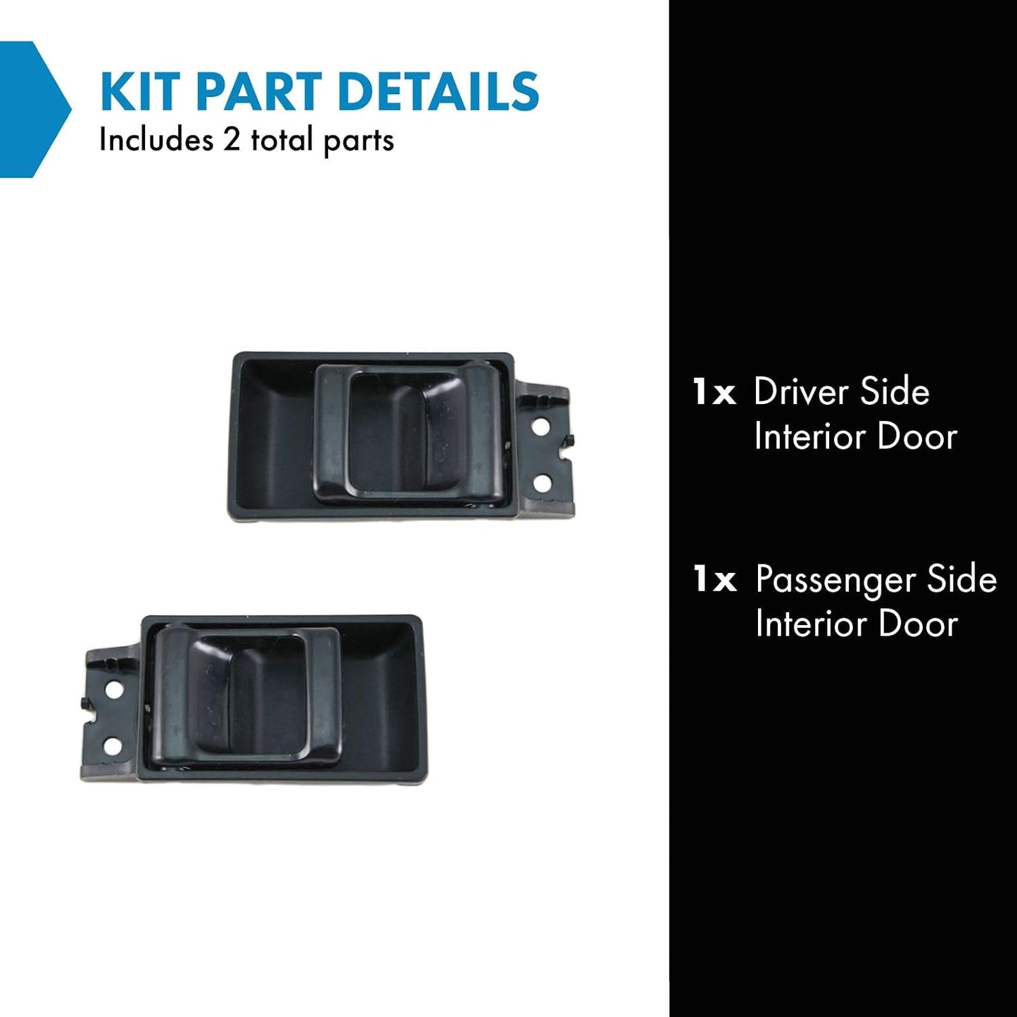 Manija puerta interior negra para camioneta Nissan D21