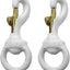 Clips giratorios latón goma blanca 3" para poste bandera