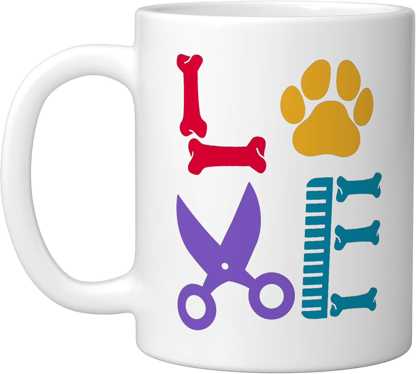 Taza Cerámica para Perros Profesional en Blanco