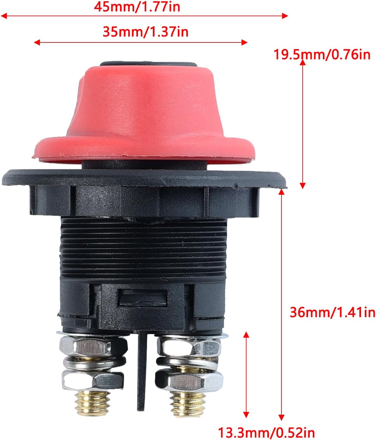 Interruptor aislador batería 100A 32V CC para motocicleta