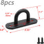 8 Pzas Ganchos Techo Acero Inox Placa Ojo Negro Resistente
